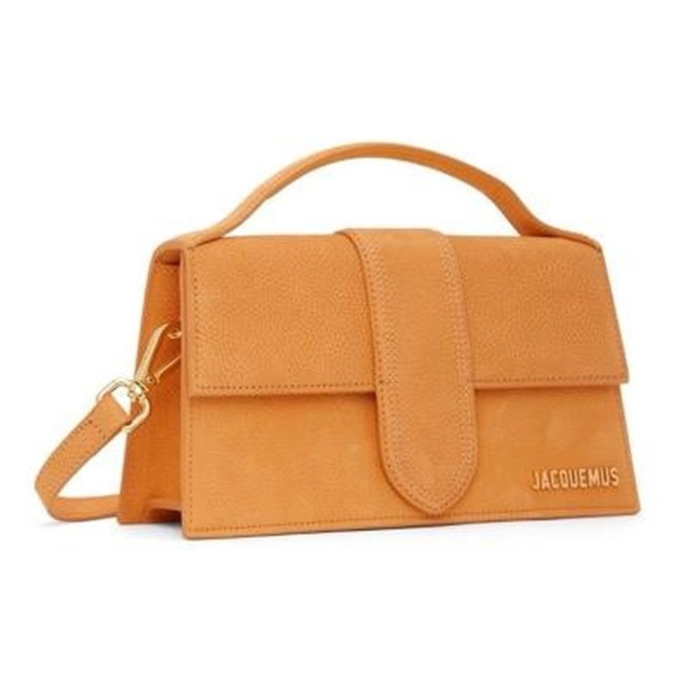 jacquemus le grand bambino bag in orange suede